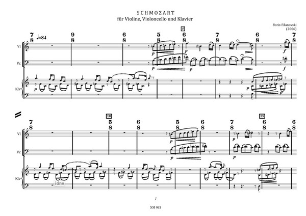 Schmozart für Violine, Violoncello und Klavier (2006) Schmozart für Violine, Violoncello und Klavier (2006)