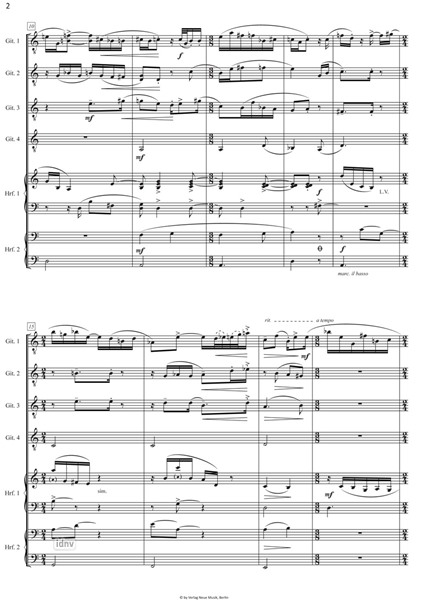 Chorinho für 4 Gitarren und 2 Harfen (2016) Chorinho für 4 Gitarren und 2 Harfen (2016)