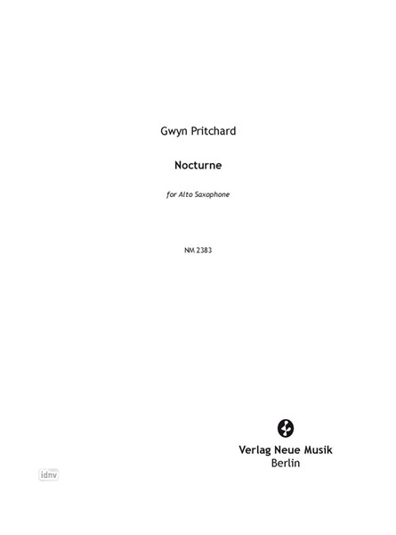 Nocturne für Altsaxophon solo (1982/2015)