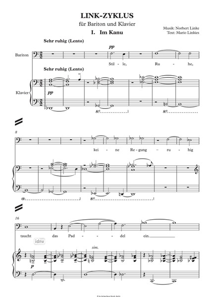Link-Zyklus für Bariton und Klavier Link-Zyklus für Bariton und Klavier