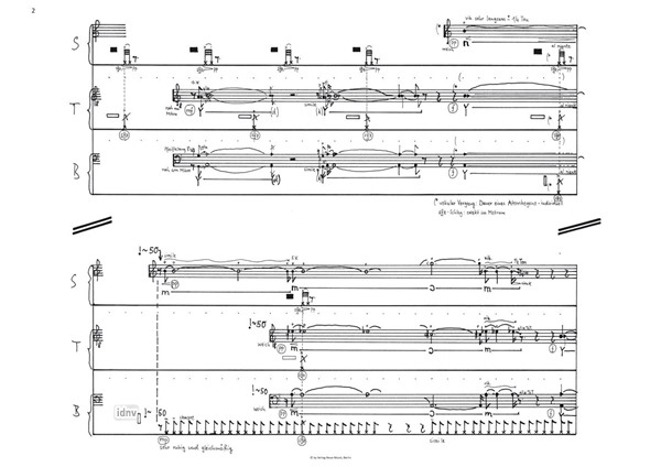 Cina für Vokaltrio (Sopran, Tenor, Bass) mit drei Schlaginstrumenten (1982)