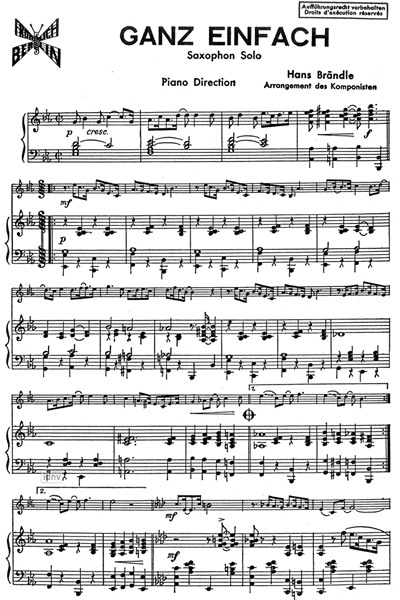 Ganz einfach für Saxophon und Klavier Ganz einfach für Saxophon und Klavier