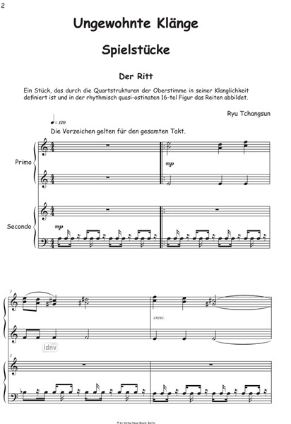 Ungewohnte Klänge IV Klavierstücke für Kinder und Jugendliche