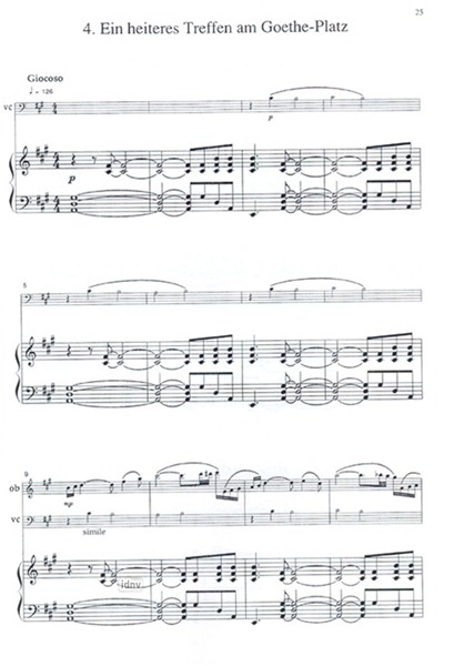 Weimariana für Oboe, Violoncello und Klavier Weimariana für Oboe, Violoncello und Klavier