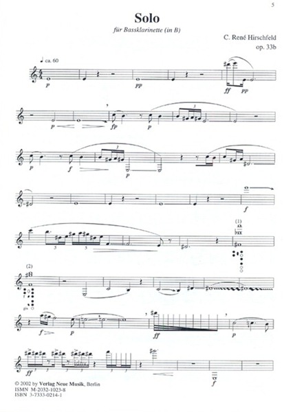 Solo für Bassklarinette (in B) op. 33b Solo für Bassklarinette (in B) op. 33b