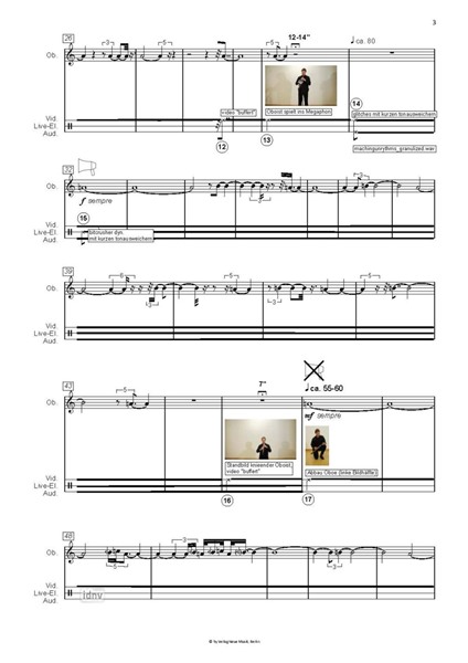 Die Oboe ist mächtiger als das Schwert für Oboe, Live-Elektronik und Video (2015) Die Oboe ist mächtiger als das Schwert für Oboe, Live-Elektronik und Video (2015)