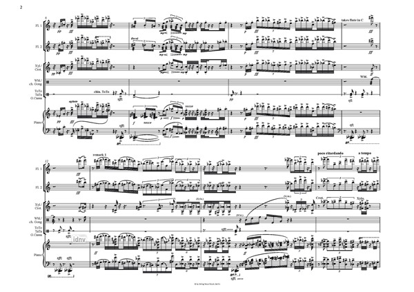 Quartett Nr. 1 for 2 flutes, percussion and piano (1999)
