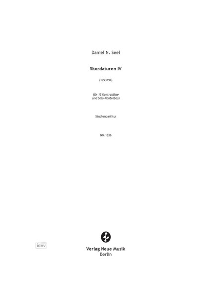 Skordaturen IV für 12 Kontrabässe und Solo-Kontrabass (1993/94)