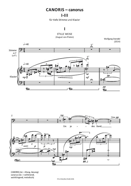 CANORIS - canorus I-III für tiefe Stimme und Klavier (2014) CANORIS - canorus I-III für tiefe Stimme und Klavier (2014)