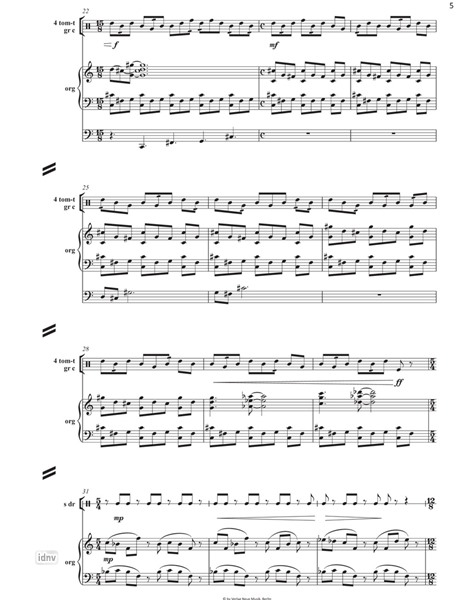 Sequenza quasi una fantasia für Orgel und Schlagzeug Sequenza quasi una fantasia für Orgel und Schlagzeug