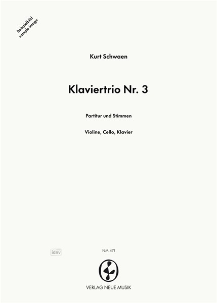 Trio Nr. 3 für Violine, Violoncello und Klavier Trio Nr. 3 für Violine, Violoncello und Klavier