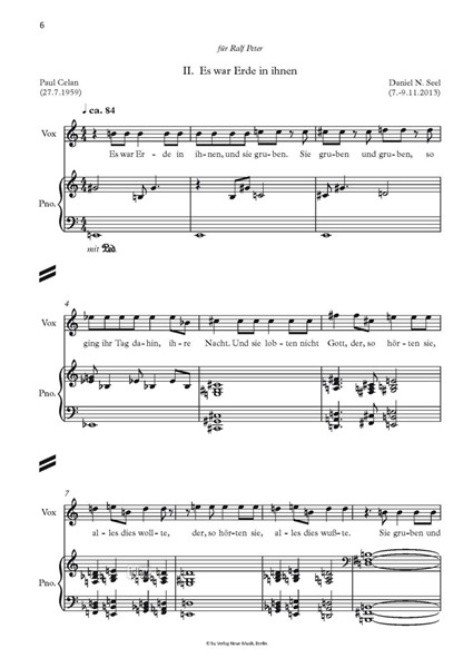 Celan-Gesänge für Stimme und Klavier (2012)