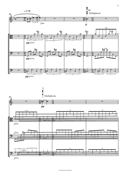 Der zum Nordwind ging und das Mehl zurückforderte für Oboe, Viola, Violoncello und Kontrabass (2023)