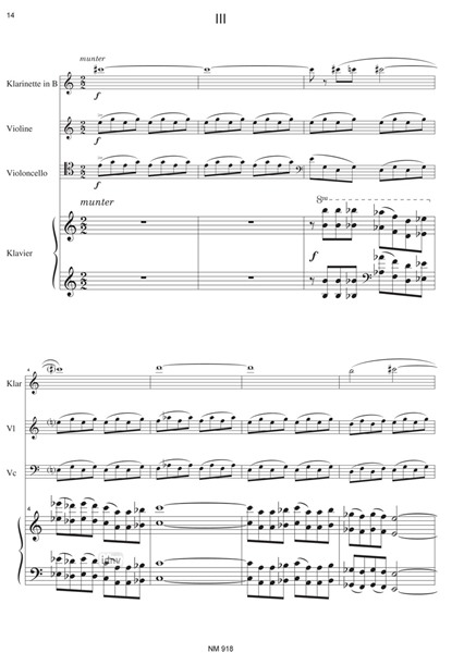 Konversation für Klarinette, Violine, Violoncello und Klavier Konversation für Klarinette, Violine, Violoncello und Klavier