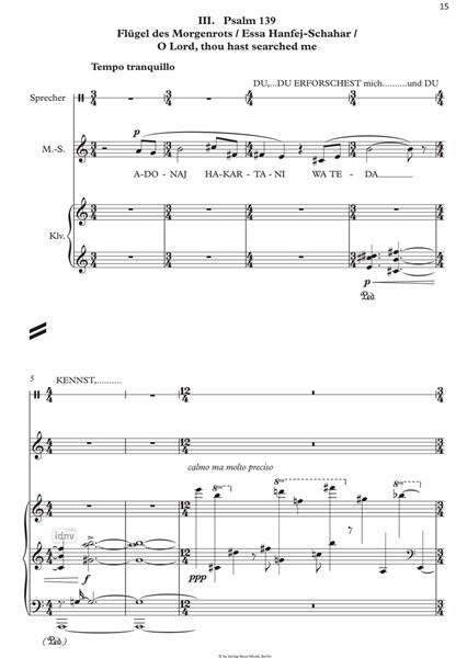 Drei Psalmen für Gesang und Klavier (1994-2008) Drei Psalmen für Gesang und Klavier (1994-2008)
