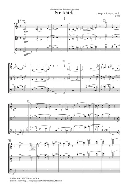 Streichtrio op. 81 (1993) Streichtrio op. 81 (1993)