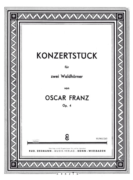 Konzertstück Op. 4 für 2 Waldhörner mit Klavier