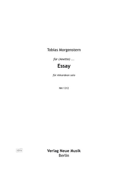 Essay für Akkordeon solo