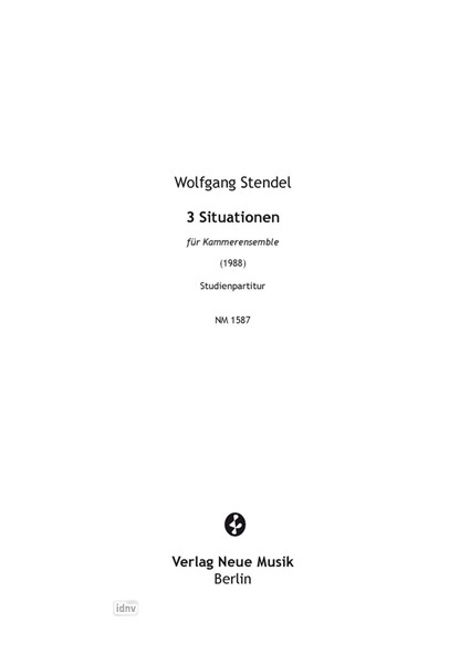 3 Situationen für Kammerensemble (1988)