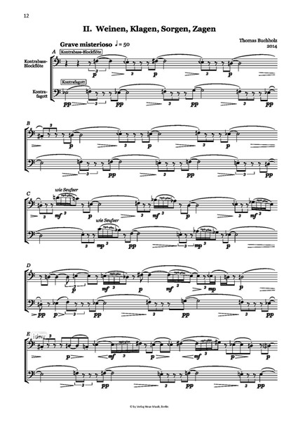 Bach-Triptychon für Blockflöte und Fagott (2013)