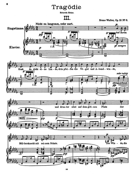 Sechs Lieder op.12 Heft 2 für Gesang und Klavier Sechs Lieder op.12 Heft 2 für Gesang und Klavier