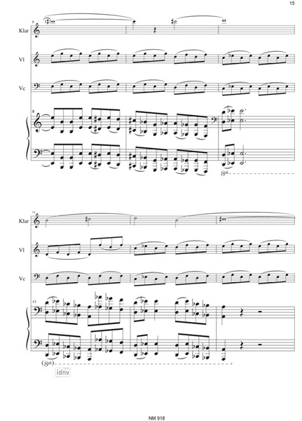 Konversation für Klarinette, Violine, Violoncello und Klavier Konversation für Klarinette, Violine, Violoncello und Klavier
