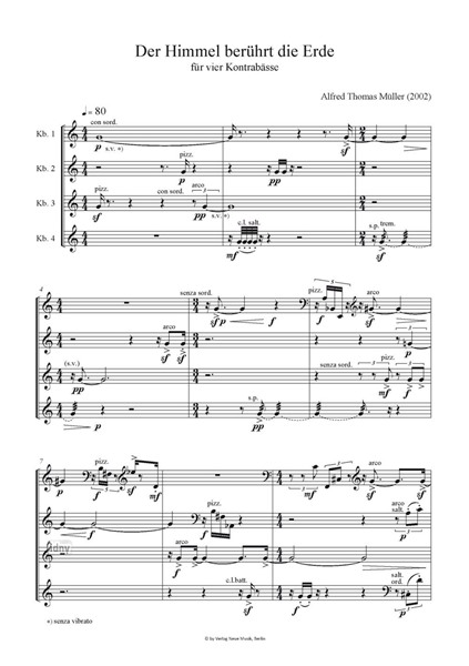 Der Himmel berührt die Erde für vier Kontrabässe (2002) Der Himmel berührt die Erde für vier Kontrabässe (2002)