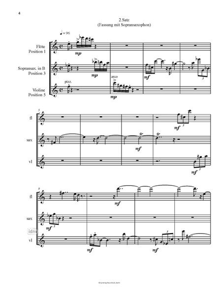 BiPol III für Flöte, Sopransaxophon oder Bassklarinette und Violine (2020)