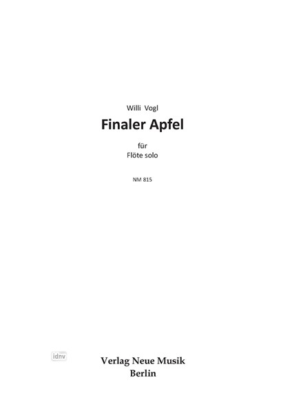 Finaler Apfel für Flöte