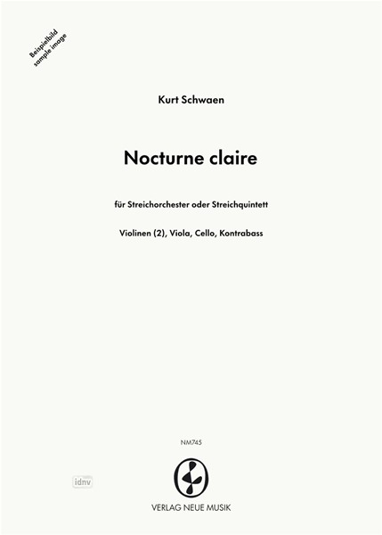 Nocturne claire für Streichorchester oder Streichquintett