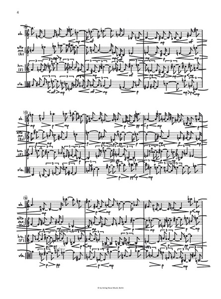 Dunkle Freiheit für Oboe, Saxophon, Horn und Viola mit Lichtzwang (2007) Dunkle Freiheit für Oboe, Saxophon, Horn und Viola mit Lichtzwang (2007)