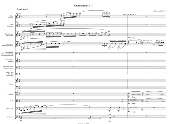 Kammermusik III für Ensemble (2003/04) Kammermusik III für Ensemble (2003/04)