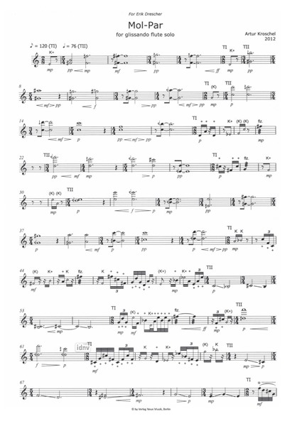 Mol-Par für Glissando-Flöte (2012)
