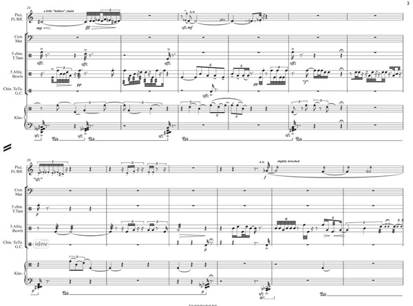Trio IV für Flöte, Schlagzeug und Klavier (2006) Trio IV für Flöte, Schlagzeug und Klavier (2006)