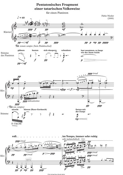 Pentatonisches Fragment einer tatarischen Volksweise für einen Pianisten (2013) Pentatonisches Fragment einer tatarischen Volksweise für einen Pianisten (2013)