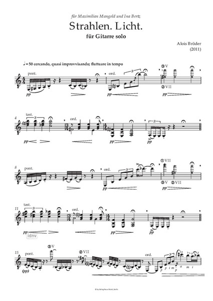 Strahlen. Licht. für Gitarre solo (2011) Strahlen. Licht. für Gitarre solo (2011)