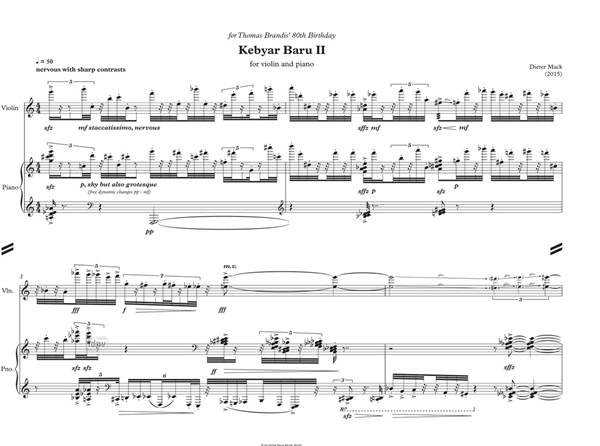 Kebyar Baru II für Violine und Klavier (2015) Kebyar Baru II für Violine und Klavier (2015)