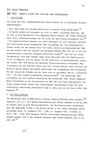 Der Generalbass in der Kammermusik Johann Sebastian Bachs Der Generalbass in der Kammermusik Johann Sebastian Bachs