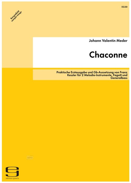 Chaconne für 2 Melodie-Instrumente, Fagott und Generalbass