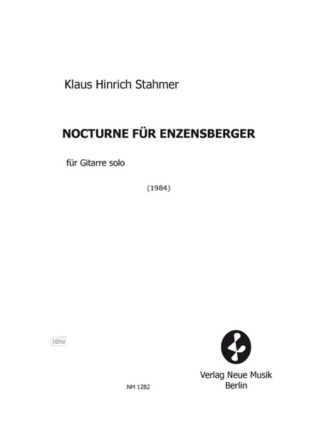 Nocturne für Enzensberger für Gitarre solo (1984) Nocturne für Enzensberger für Gitarre solo (1984)
