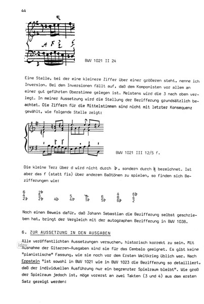 Der Generalbass in der Kammermusik Johann Sebastian Bachs Der Generalbass in der Kammermusik Johann Sebastian Bachs