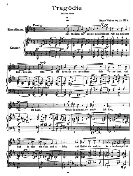 Sechs Lieder op.12 Heft 2 für Gesang und Klavier Sechs Lieder op.12 Heft 2 für Gesang und Klavier