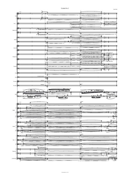 Untitled No. 2 für Klavier und großes Orchester Untitled No. 2 für Klavier und großes Orchester