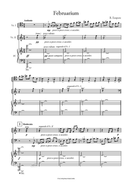 Februarium für zwei Celli und Klavier (2005) Februarium für zwei Celli und Klavier (2005)