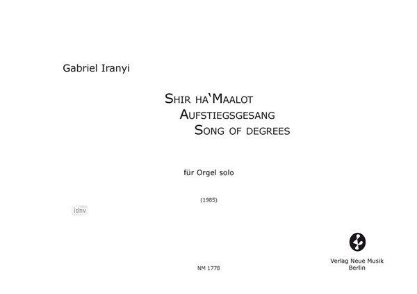 Shir ha 'Maalot für Orgel solo (1984)