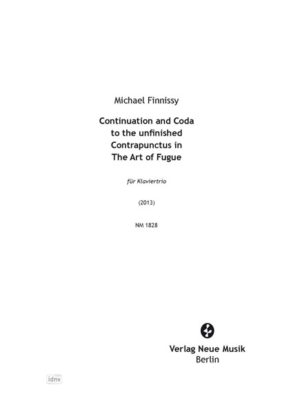 Continuation and Coda für Klaviertrio (2013)
