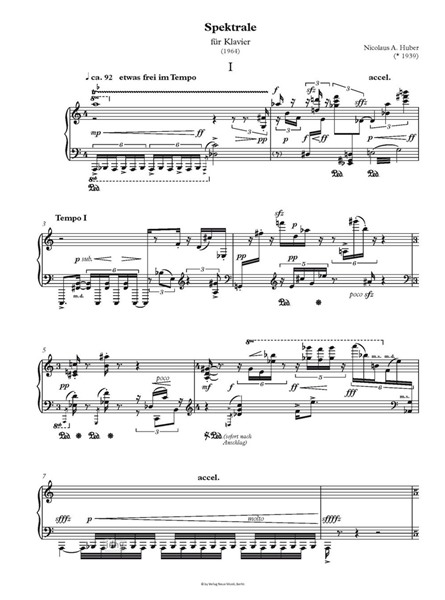 Spektrale für Klavier (1964)