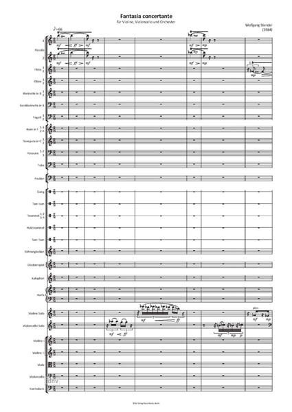 Fantasia concertante für Violine, Violoncello und Orchester Fantasia concertante für Violine, Violoncello und Orchester