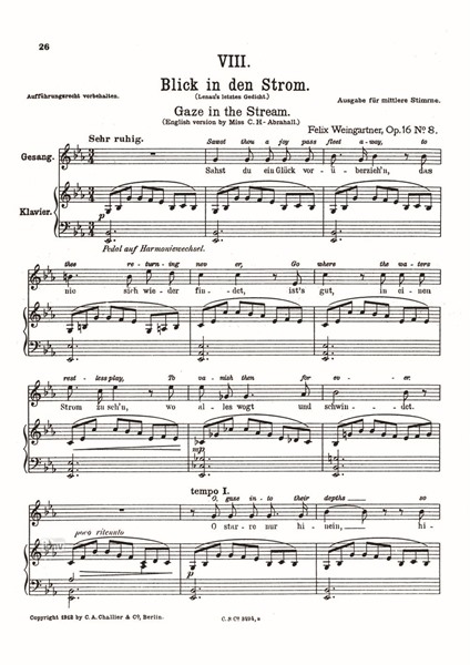 Acht Gedichte op.16 für Gesang und Klavier Acht Gedichte op.16 für Gesang und Klavier