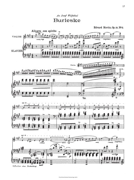 Fünf Stücke op. 33 für Violine und Klavier Fünf Stücke op. 33 für Violine und Klavier